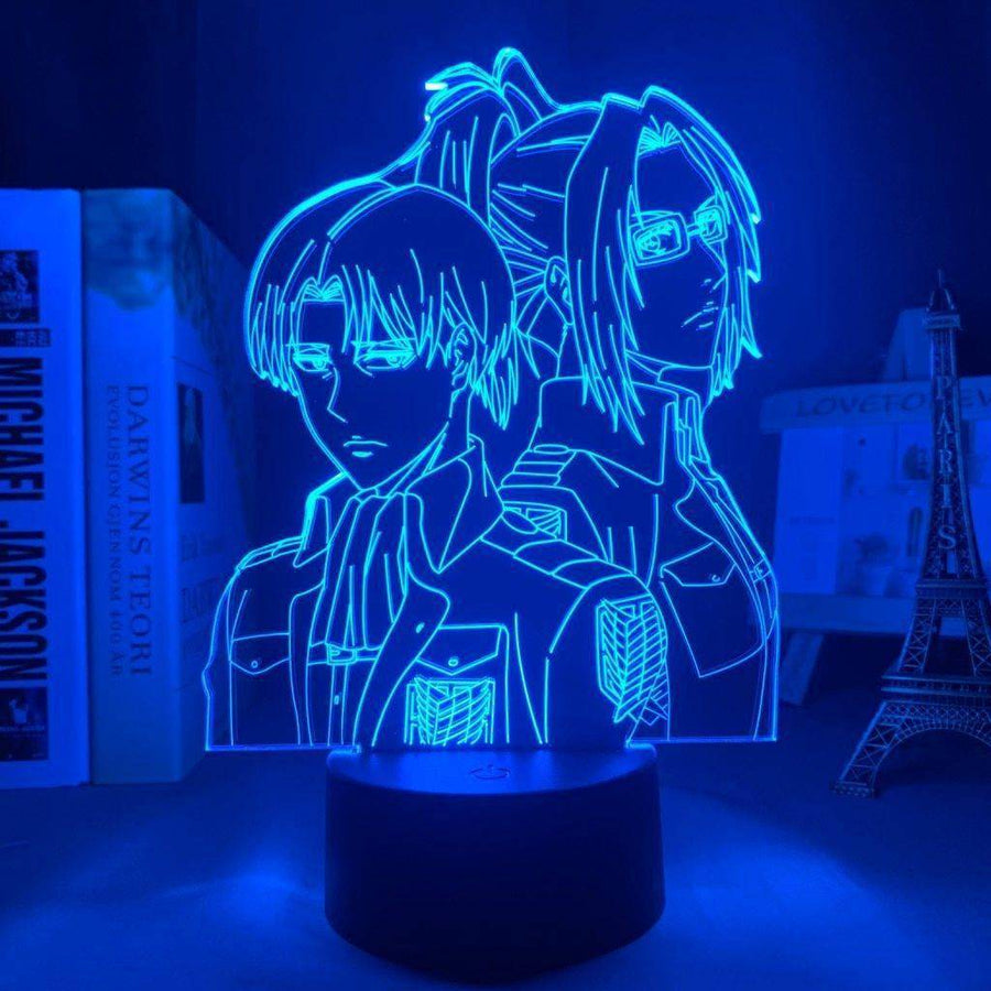 Lampe LED L'attaque Des Titans Levi Ackerman et Hansi Zoe - Mangatsuro